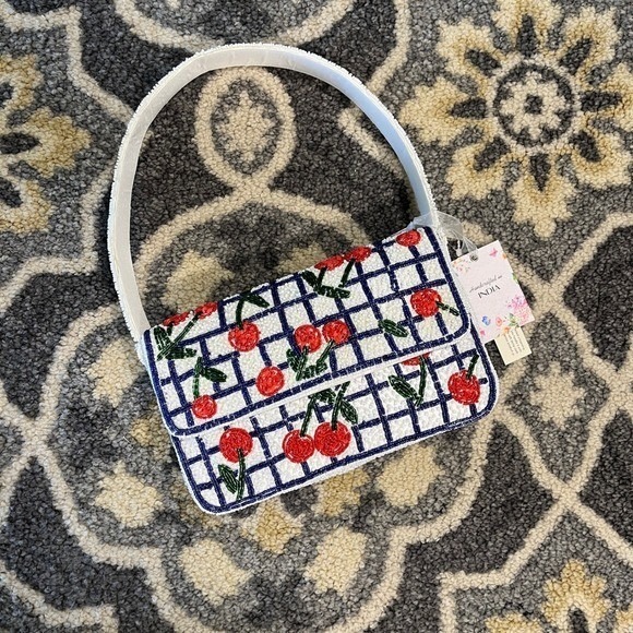 Cherry Patterned Shoulder Bag - Picture 1 of 6